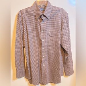Men’s Pierre Dalrey Long Sleeve Button Down Shirt Chemises Paris XL 43/17 Plaid